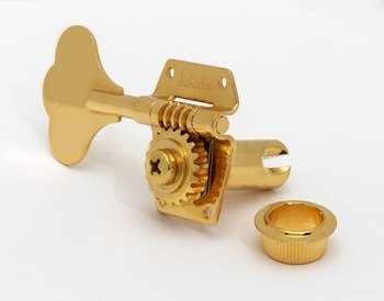 Schaller 4-in-Line Gold Bass Machine Heads - Premium Tuning Pegs for Electric Bass Guitars | Perfect for Professional Musicians & Studio Recording