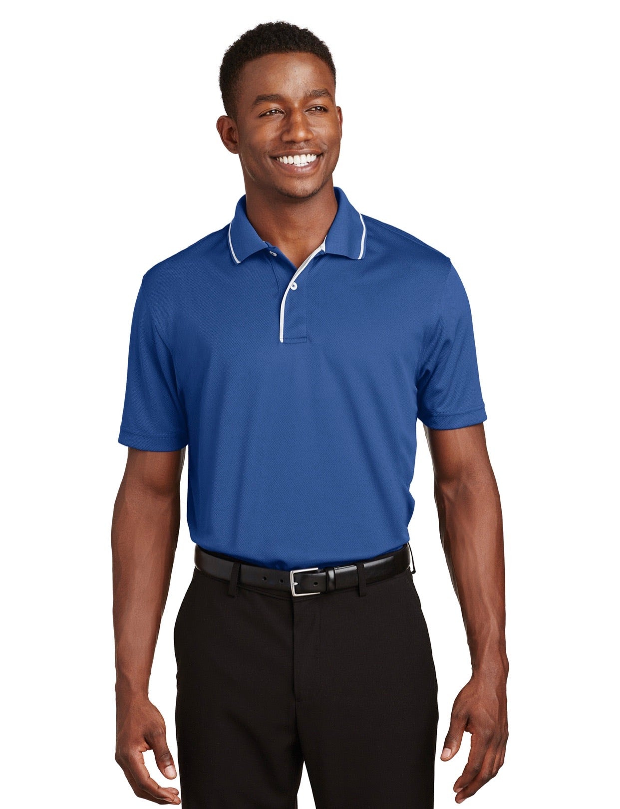 Royal Blue Polo Shirt for Men - Lucky Bowler Classic Fit Casual Golf Shirt | Perfect for Golf, Office & Everyday Wear