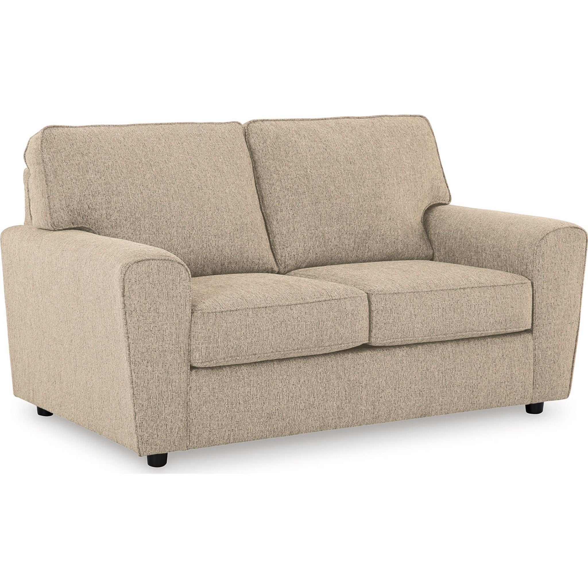 Arlis Loveseat in Putty - Modern Upholstered Sofa for Small Spaces | Perfect for Apartments, Living Rooms & Cozy Corners
