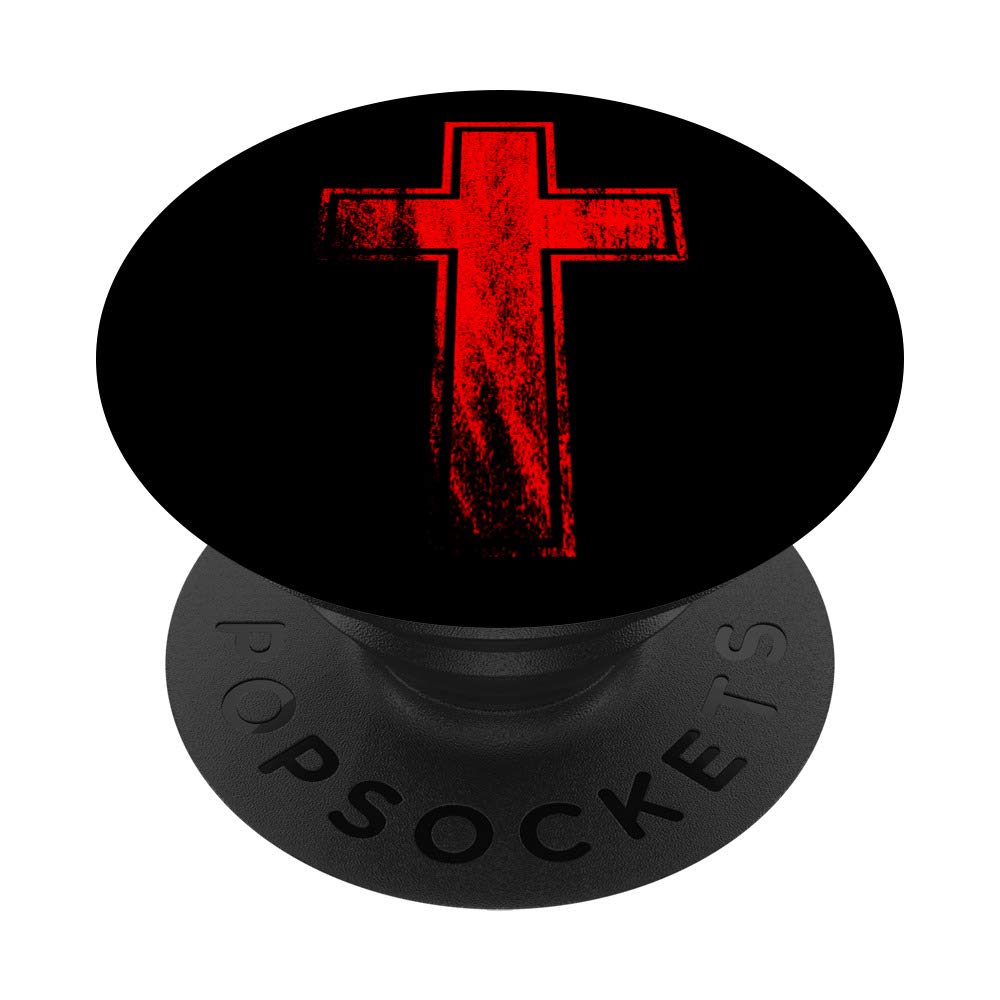 Vintage Red Cross Necklace - Christian Symbol Pendant for Women & Men, Religious Jewelry Gift for Baptism, Confirmation, Church Events