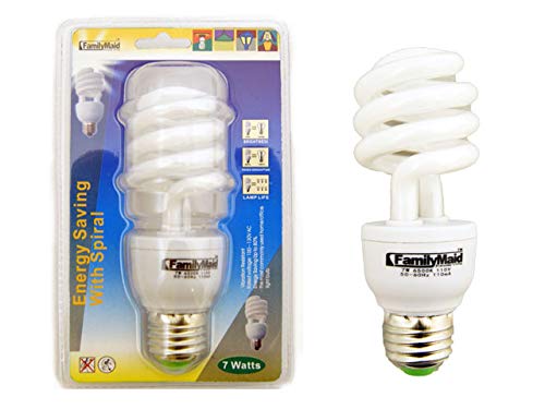 Familymaid 33640 7W Spiral Energy Saving Light Bulbs - Pack of 72 for Home, Office & Commercial Lighting