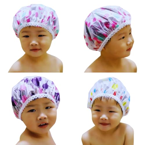 Dopomi Premium Shower Cap for Ice Bath, Baby Bath, Salon & Spa - Reusable Hair Protector for Women & Kids - Beauty Parlour & Bathing Accessories (Perfect for Swimming, Travel & Daily Hair Care)