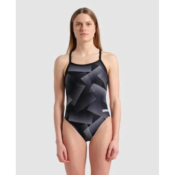 Halftone Challenge Back One Piece Swimwear - Stylish & Comfortable Bikini Top for Women - Perfect for Beach, Pool & Summer Vacations