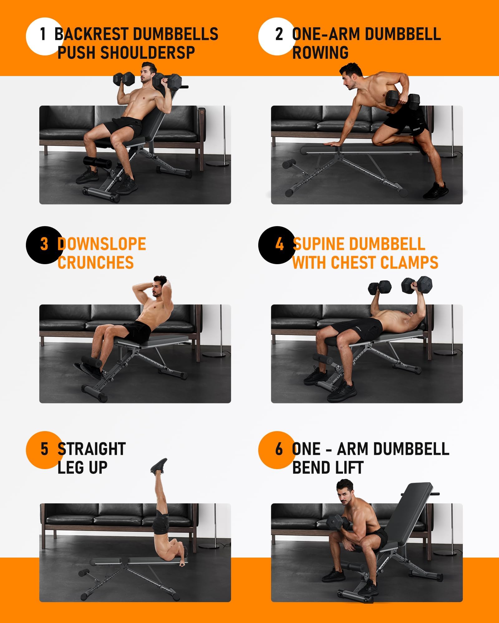 BARWING 90° Adjustable Weight Bench - 1000 LB Heavy Duty Incline Decline Workout Bench for Home Gym, Foldable Training Lifting Bench with Ultra Short Gap (2024 New Version) - Perfect for Strength Training, Bodybuilding & Home Fitness Workouts