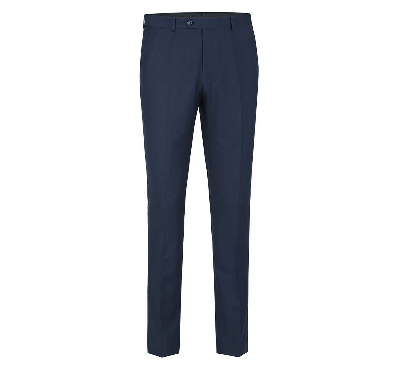 Alessandro Vitello by Renoir Navy Classic Fit Flat Front Suit Pants for Men - Premium Business Formal Wear for Office, Weddings & Special Occasions