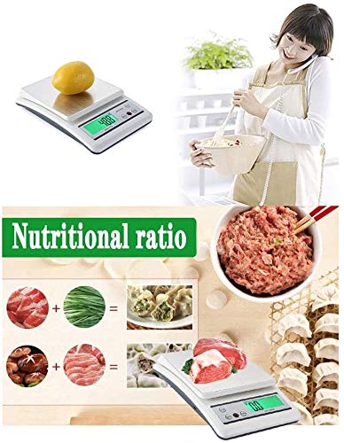 10kg/1g Precision Digital Kitchen Scale with LCD Backlight - Stainless Steel & ABS Food Scale for Baking, Cooking, and Portion Control - Perfect for Home, Restaurant, and Commercial Use
