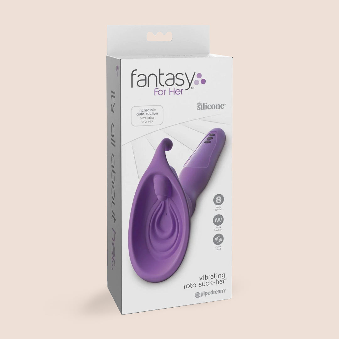 Fantasy For Her Silicone Vibrating Roto Sucking Toy - Powerful Suction & Vibration for Women's Pleasure | Perfect for Couples Play & Solo Stimulation