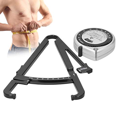 Accurate Body Fat Caliper & BMI Measuring Tape Set - Professional Skinfold Calipers & Fat Measurement Tool for Fitness, Weight Loss & Health Tracking - Perfect for Home Gym, Personal Training & Body Composition Analysis