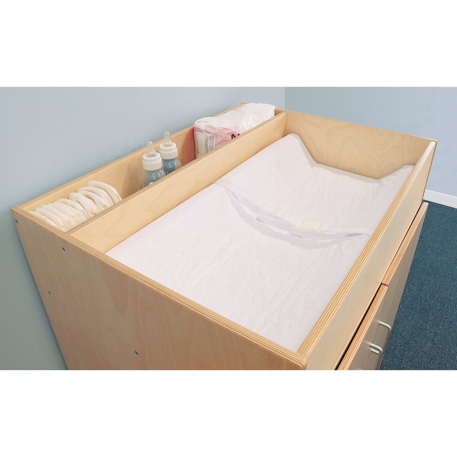Whitney Brothers Easy Access Changing Cabinet - Durable & Adjustable Baby Changing Station for Daycare, Nursery & Home Use