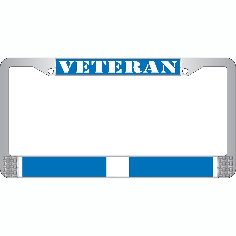 Korean War Veteran Chrome License Plate Frame - Durable Metal Car Accessory for Military Support & Patriotic Pride - Perfect for Cars, Trucks, and Motorcycles