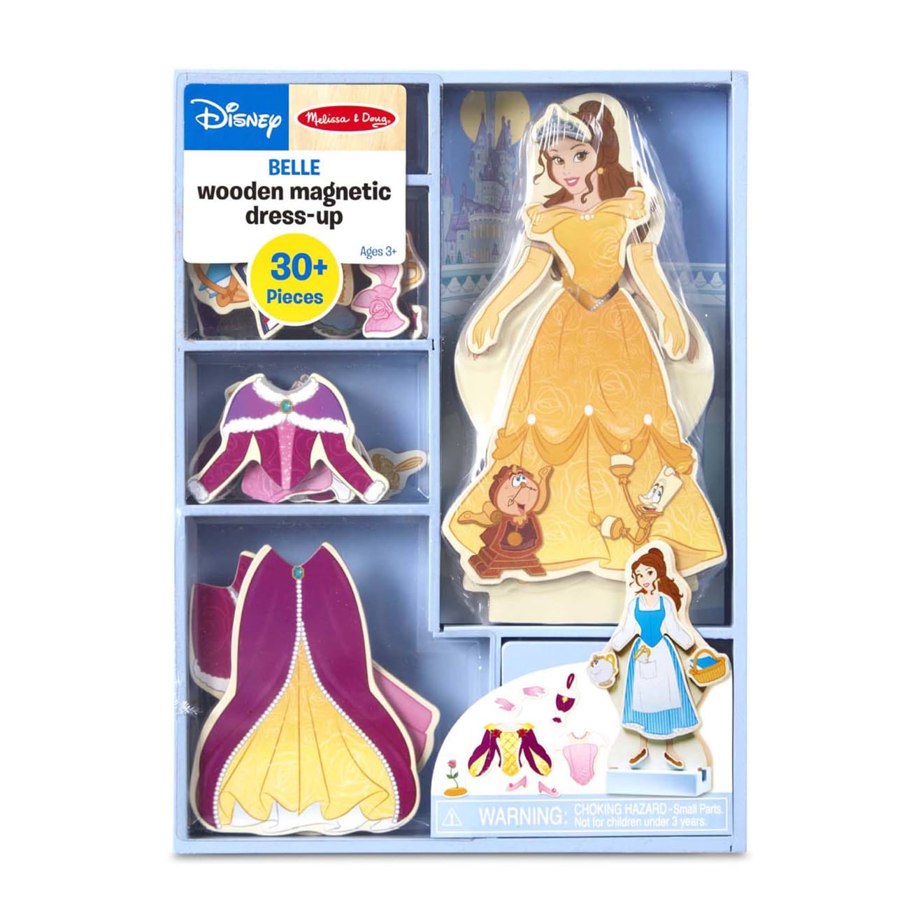 Belle Wooden Magnetic Dress Up Doll Set for Kids - Pretend Play, Role Play & Storytelling - Perfect for Birthday Gifts & Preschool Learning Activities