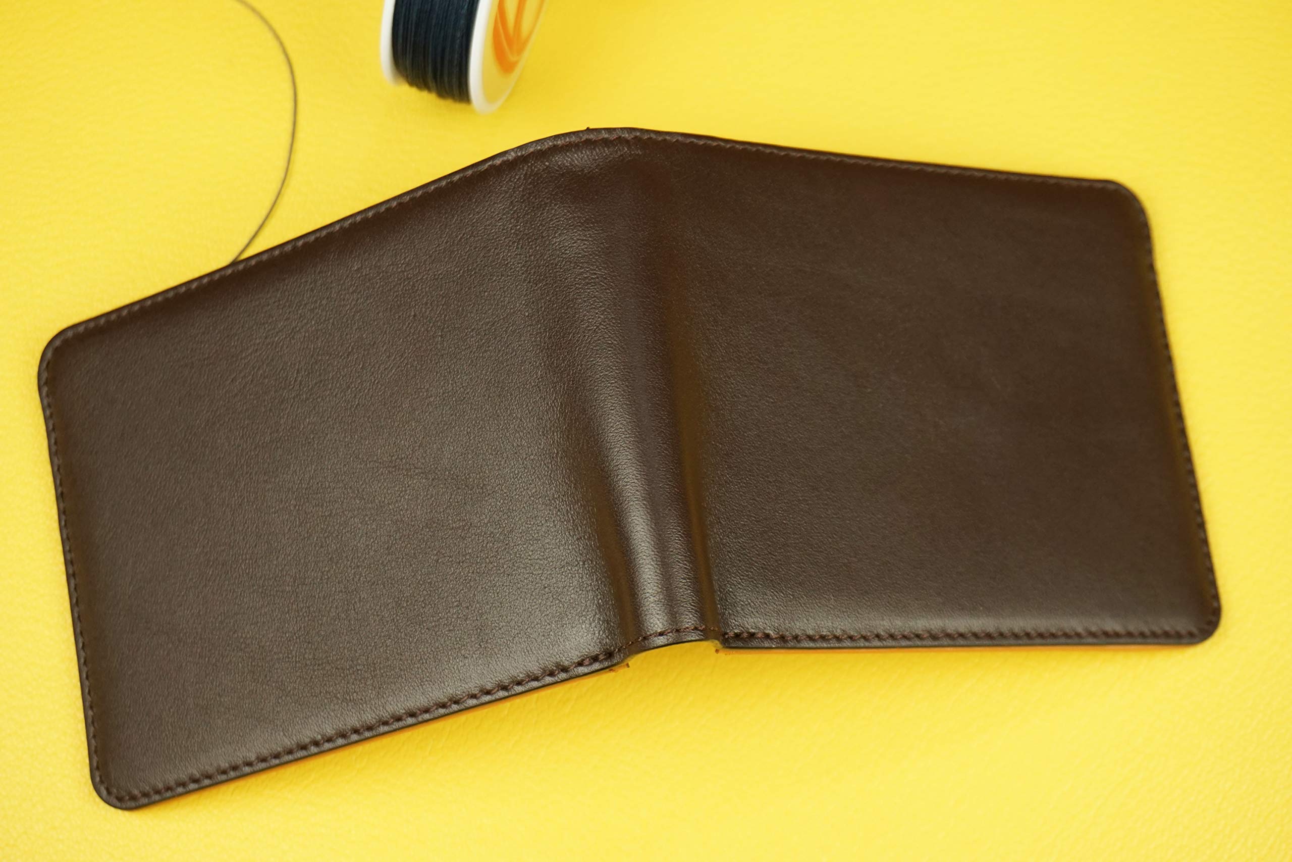 Premium Brown Chocolate Cow Leather Wallet for Men - Genuine Full Grain Leather Bifold Wallet - Stylish Men's Billfold Wallet - Perfect for Everyday Use, Business & Travel