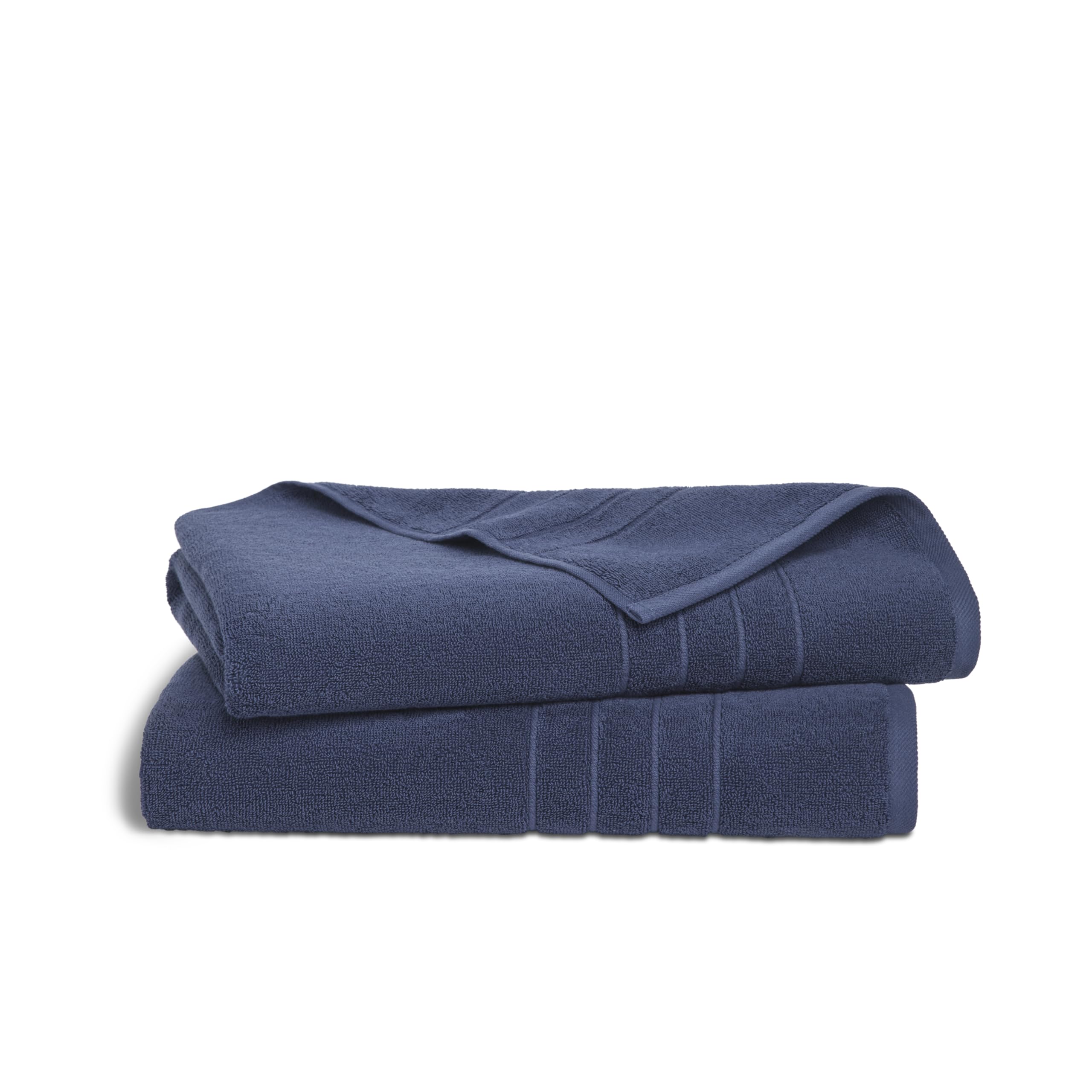 Brooklinen Classic Turkish Cotton Bath Sheets - Set of 2, Midnight Navy, 100% Cotton | Ultra Soft & Highly Absorbent Luxury Towels for Spa, Bath & Beach Use