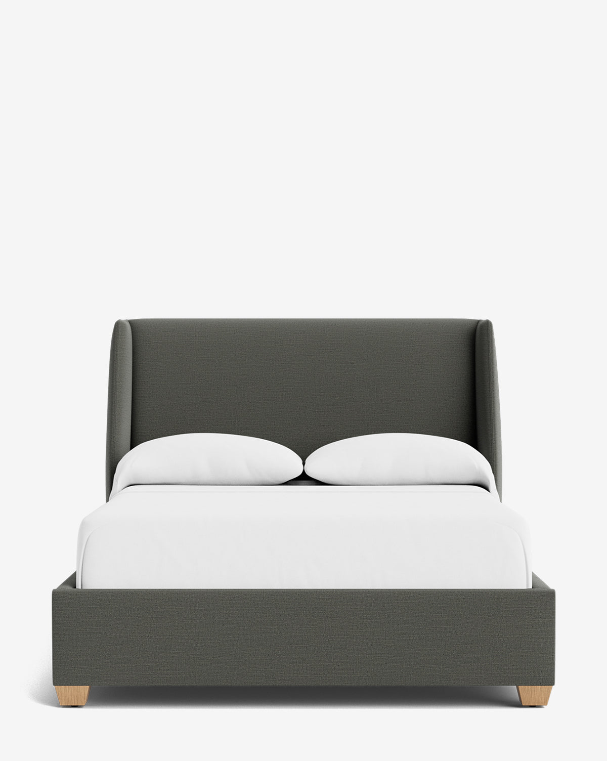 Walt Bed Low Headboard - Modern Minimalist Bed Frame for Small Spaces - Perfect for Apartments, Dorms & Guest Rooms