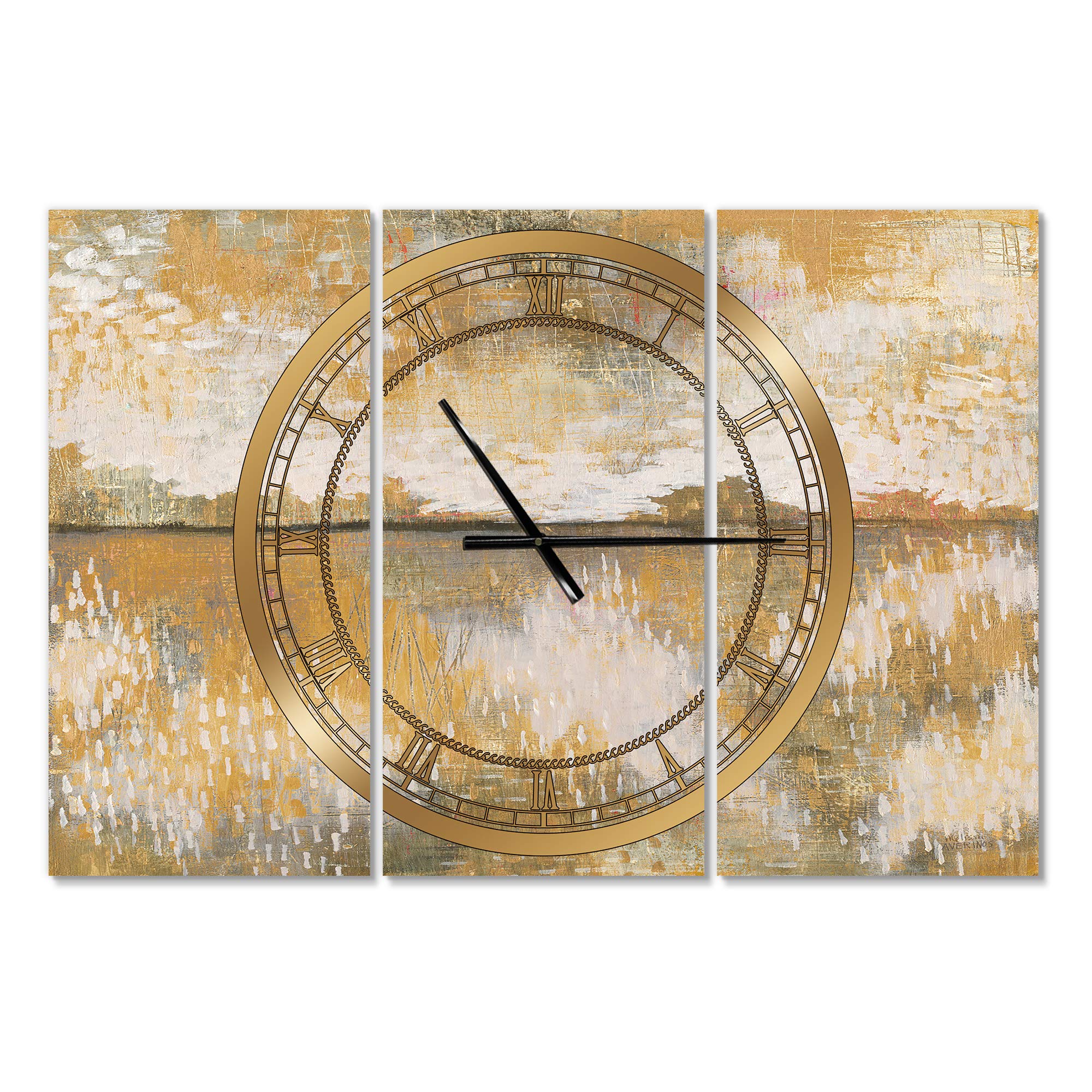 Designart Ocean View Wall Art - Nautical & Coastal Round Metal Wall Clock for Home, Living Room, Bedroom & Office Decor | Perfect for Beach House, Seaside Decor & Coastal Themed Interiors