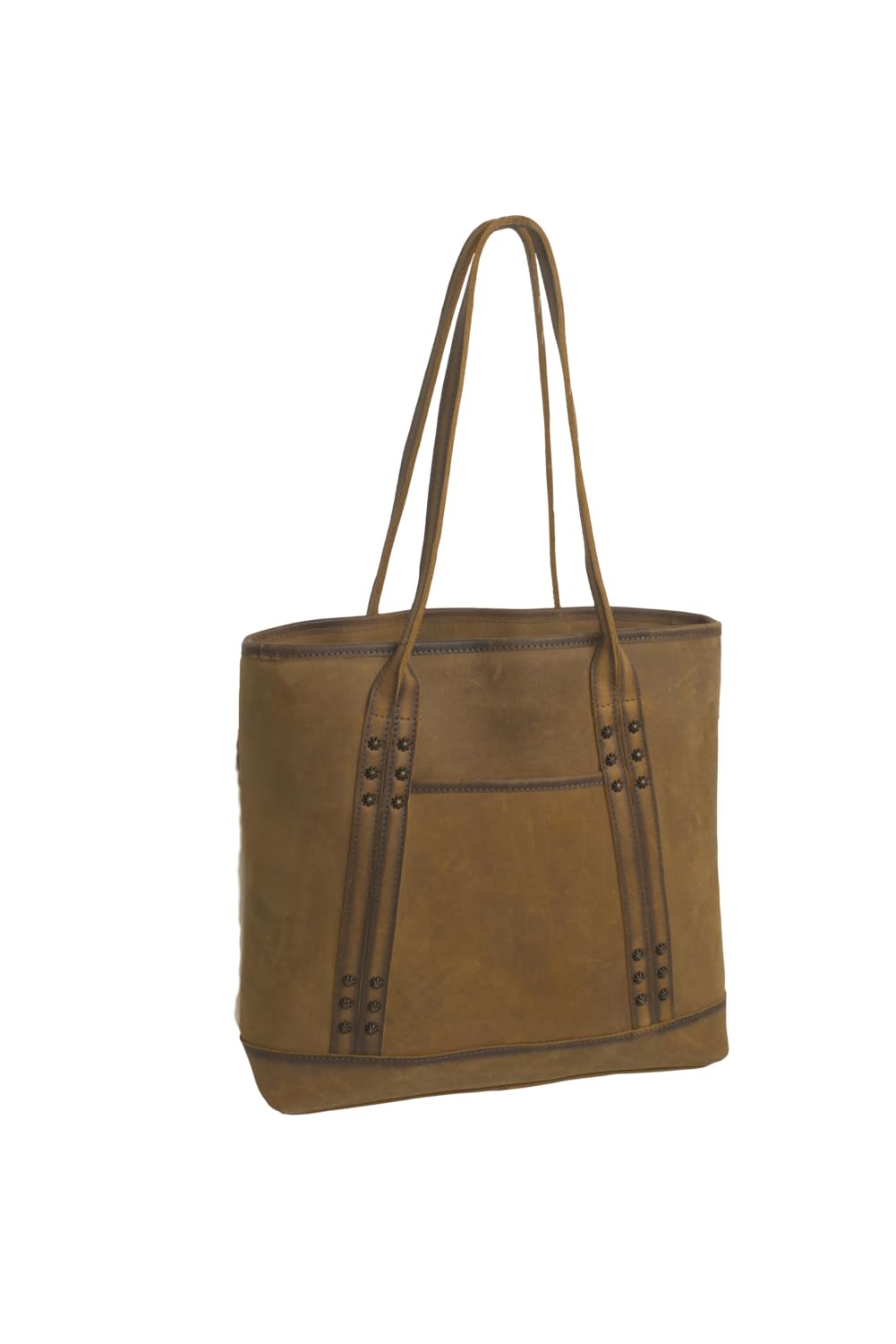 STS RANCHWEAR Roswell Cowhide Leather Tote Bag for Women - Stylish Brown Western Handbag for Everyday Use, Work & Travel