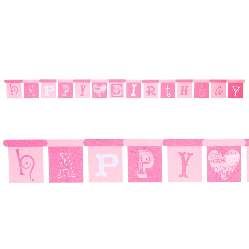 Pink Jointed Birthday Banner - Customizable Party Decor for Baby Showers, Birthdays & Celebrations | Perfect for Indoor & Outdoor Events