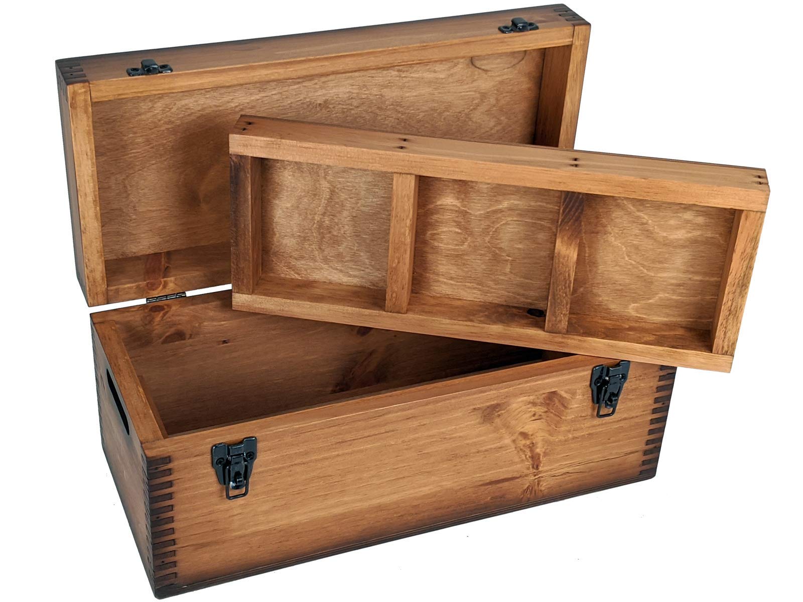 Antique Flintlock Pistol Display Case - Wooden Storage Box for Collectible Guns - Perfect for Home Decor, Man Cave, or Historical Reenactments