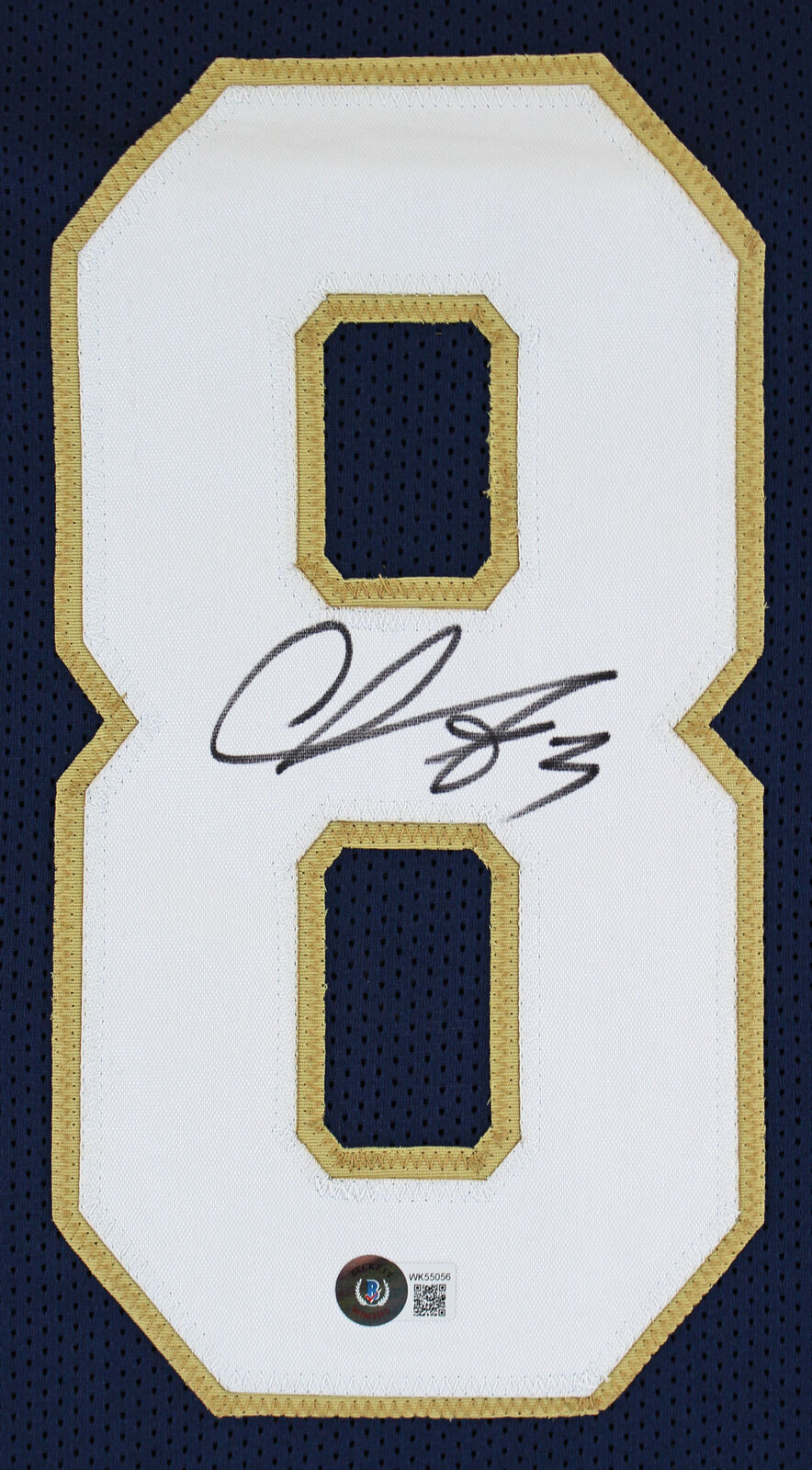 Chase Claypool Autographed Notre Dame Fighting Irish Football Jersey - Blue Home Jersey - Signed Memorabilia for Collectors & Fans - Perfect for Game Day, Sports Decor & Gifts