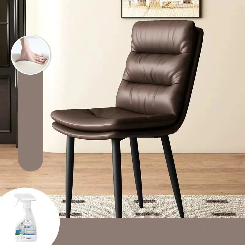 Luxury Comfort Style Designer Dining Chair - Modern Upholstered Accent Chair for Kitchen, Dining Room, and Home Decor