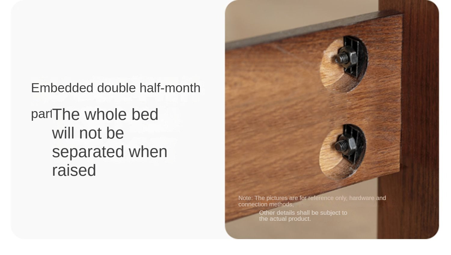 Solid Black Walnut Wood Bed Frame - Queen Size, Natural Wood Grain, Sturdy Platform Bed - Perfect for Modern, Farmhouse & Rustic Bedroom Decor