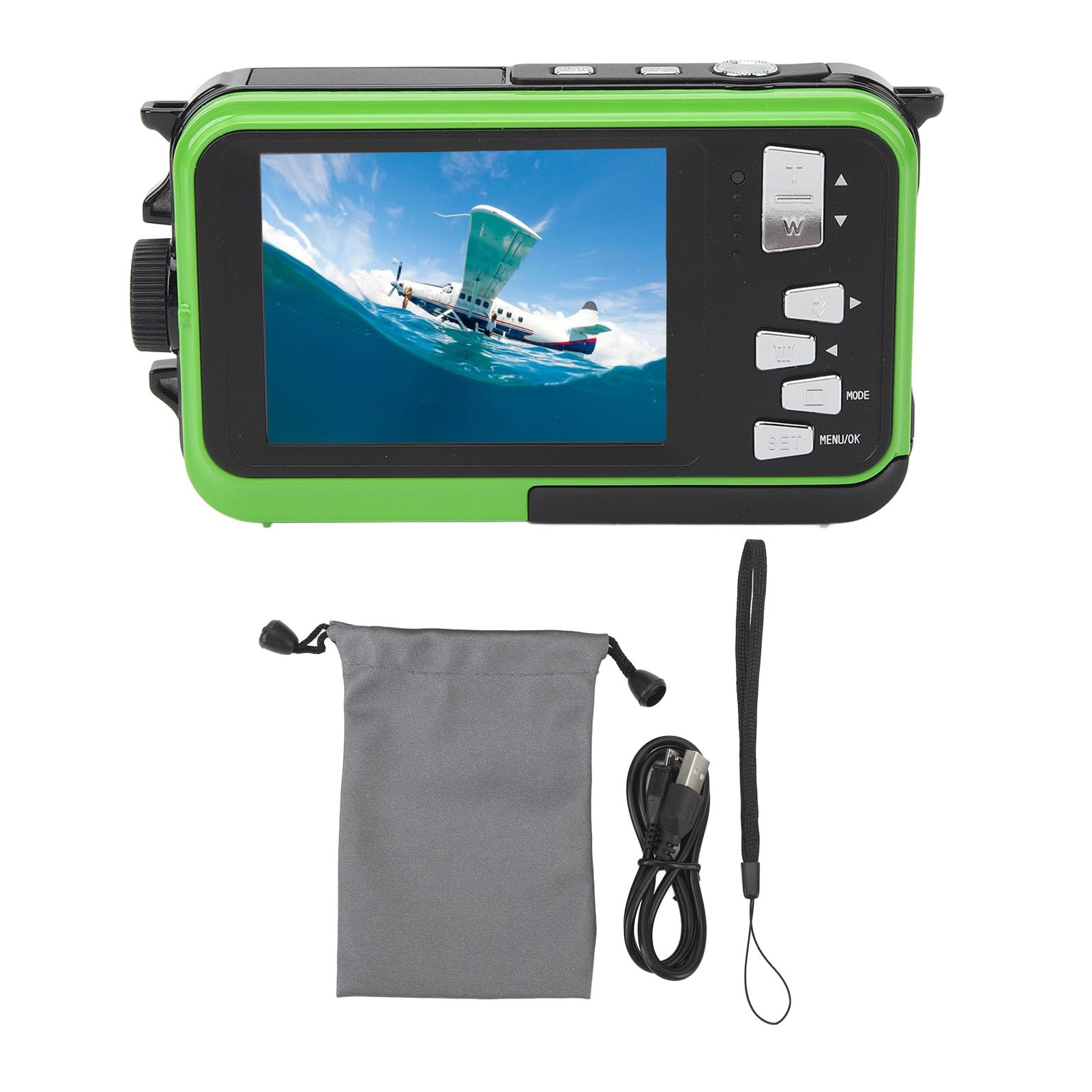 48MP 2.7K HD Digital Camera with 16X Zoom & Dual Screens - Compact Point and Shoot Camera for Beginners, Seniors & Travel - Perfect for Snorkeling, Hiking, Beach Vacations & Outdoor Adventures
