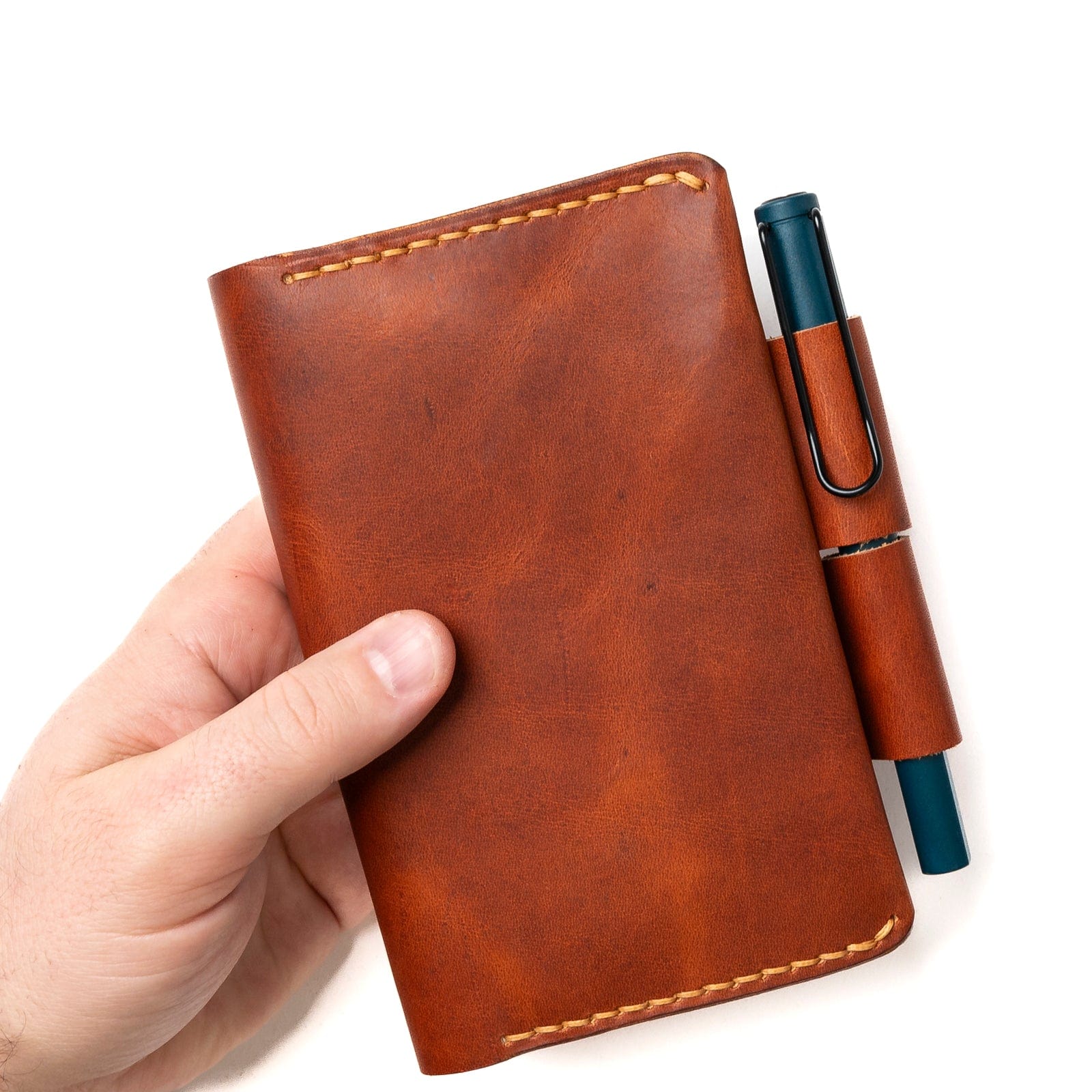 Premium Genuine Leather Moleskine Pocket Notebook Cover - Slim Protective Case for 3.5