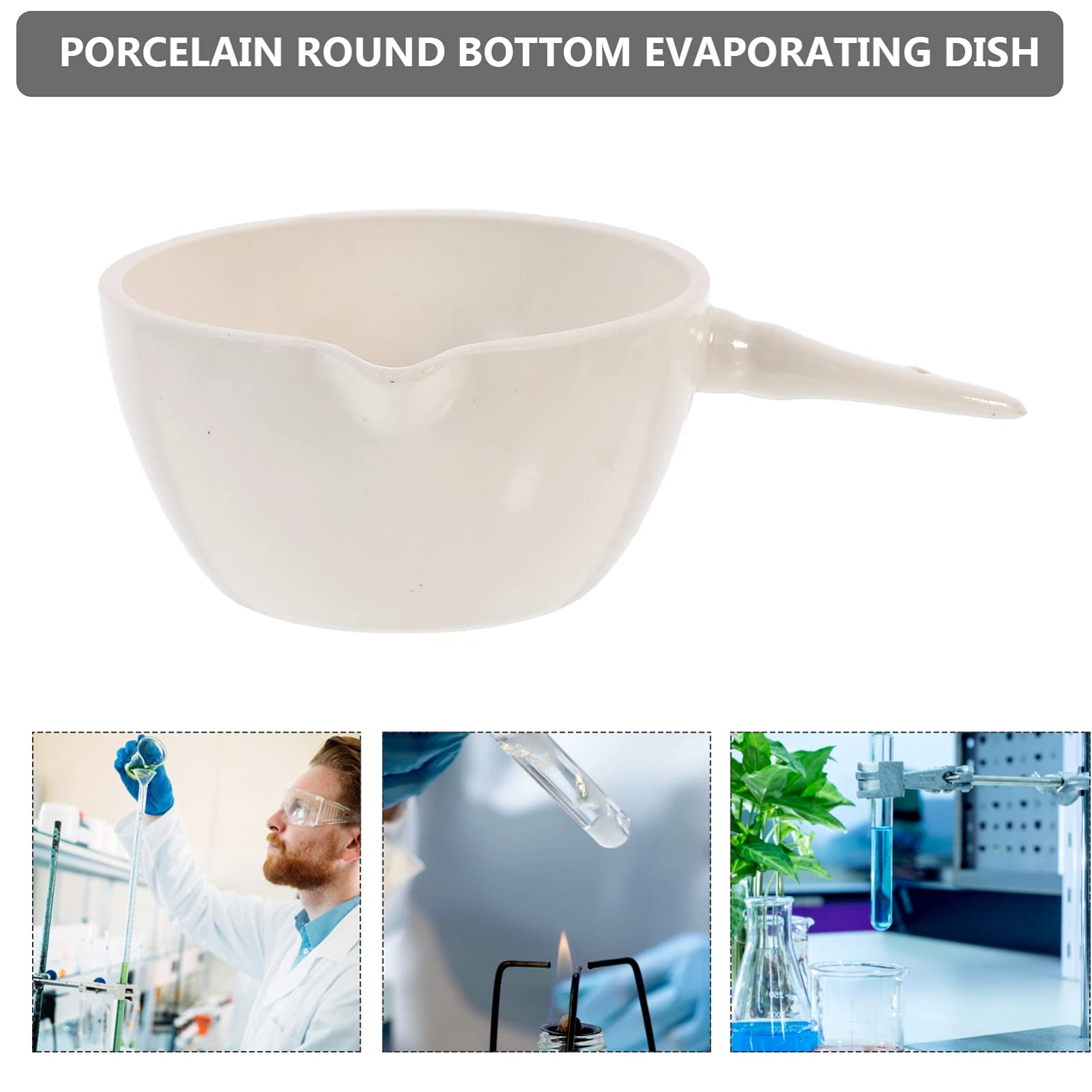 2pcs Glass Mixing Bowls with Spout & Handle - 150ml Lab Dish for Cooking & Science Experiments