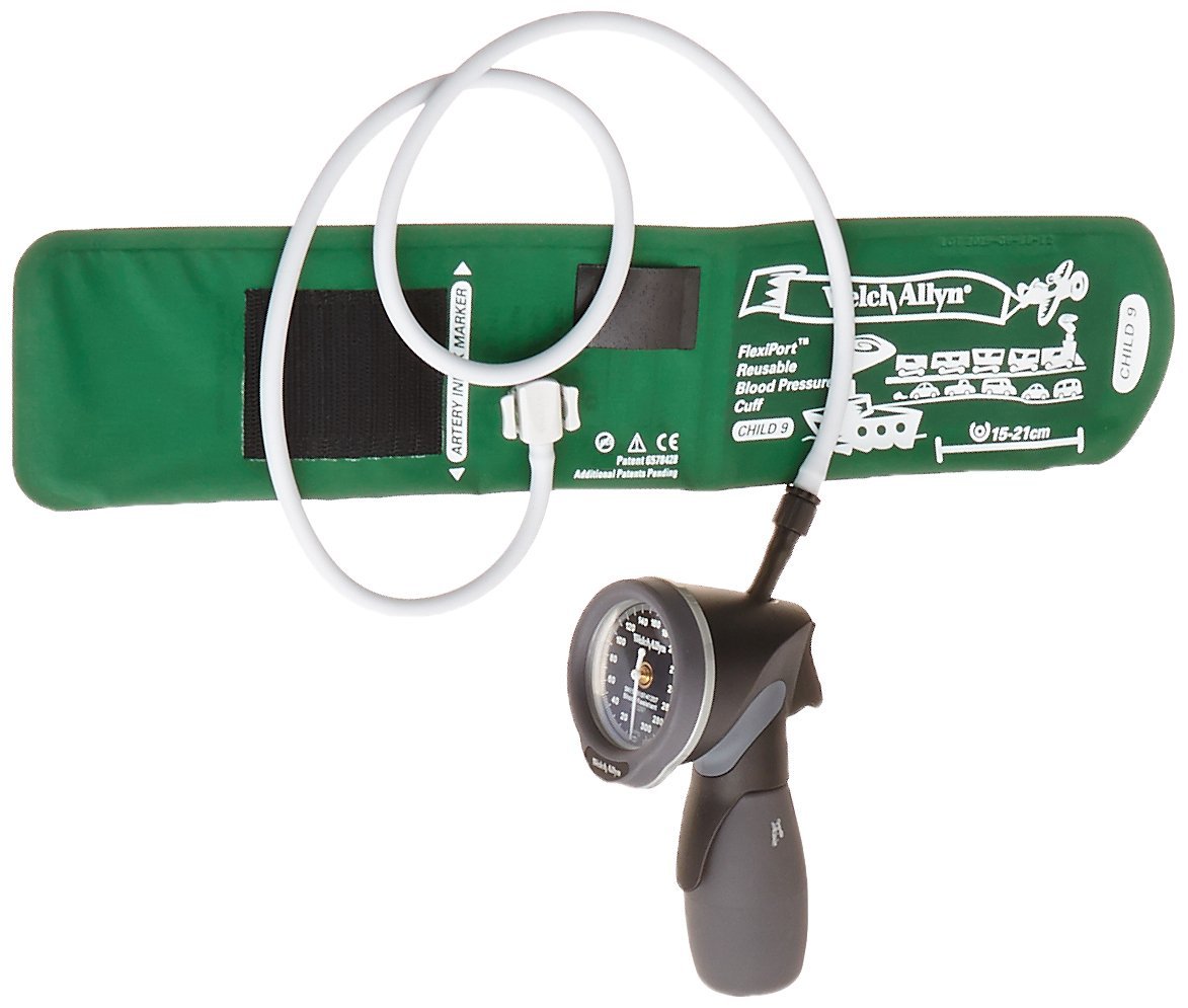 Welch Allyn 5098-30 Blood Pressure Cuff Kit - FlexiPort One-Piece Child, Small & Large Adult Cuffs with Zipper Case | Home & Clinic Use for Accurate Blood Pressure Monitoring