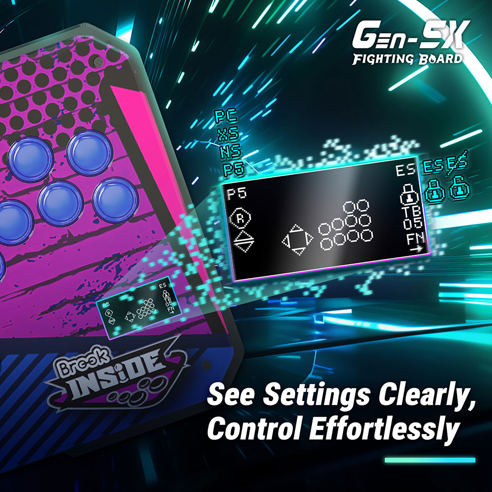 Brook Gen 5X Fighting Game Board - Universal Arcade Stick PCB for PS5/PS4/PC/Xbox - Perfect for Tournaments, Home Gaming & Esports