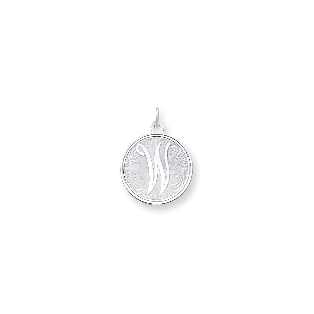 Roy Rose Jewelry Sterling Silver Initial Letter W Charm Pendant - Elegant Monogram Necklace for Women, Perfect for Gifts, Anniversaries & Everyday Wear