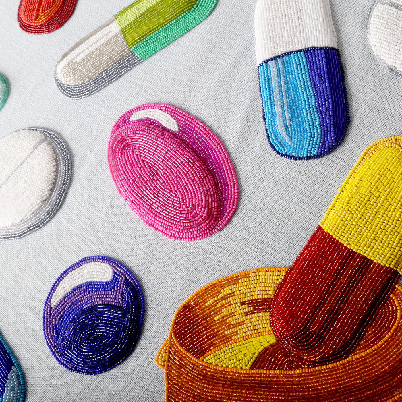 Happy Pills Beaded Art Kit - DIY Stress Relief Bead Craft for Adults & Teens - Creative Mindfulness Activity for Anxiety Relief, Home Decor & Gift Making