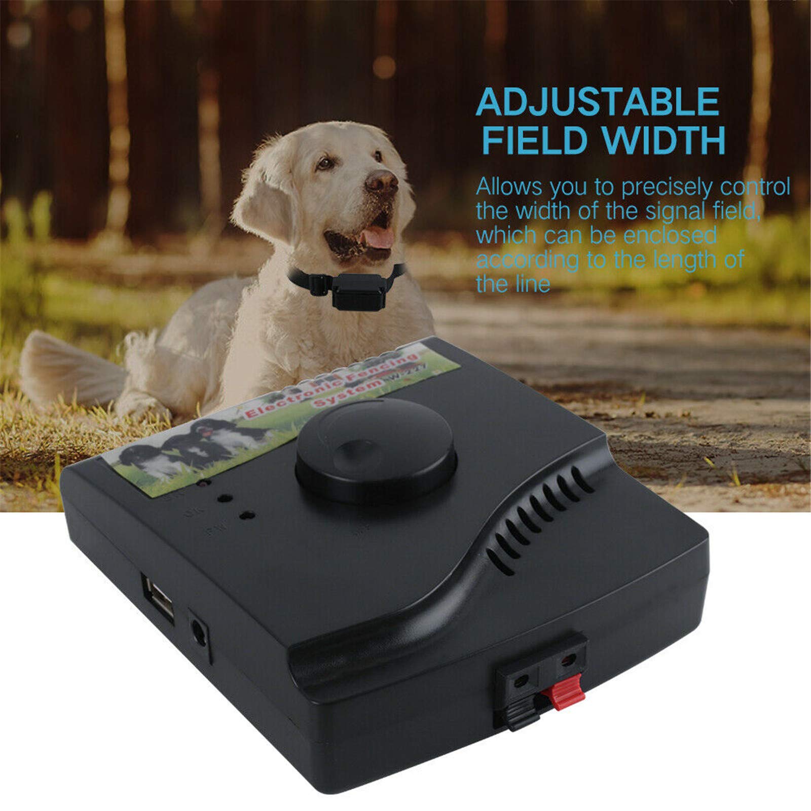 Electric Dog Fence System - Safe & Effective Above Ground & Underground Pet Containment for Small, Medium & Large Dogs | Rechargeable Waterproof Collar Receiver | Works for 2 Dogs | Perfect for Backyard, Farm & Outdoor Dog Training