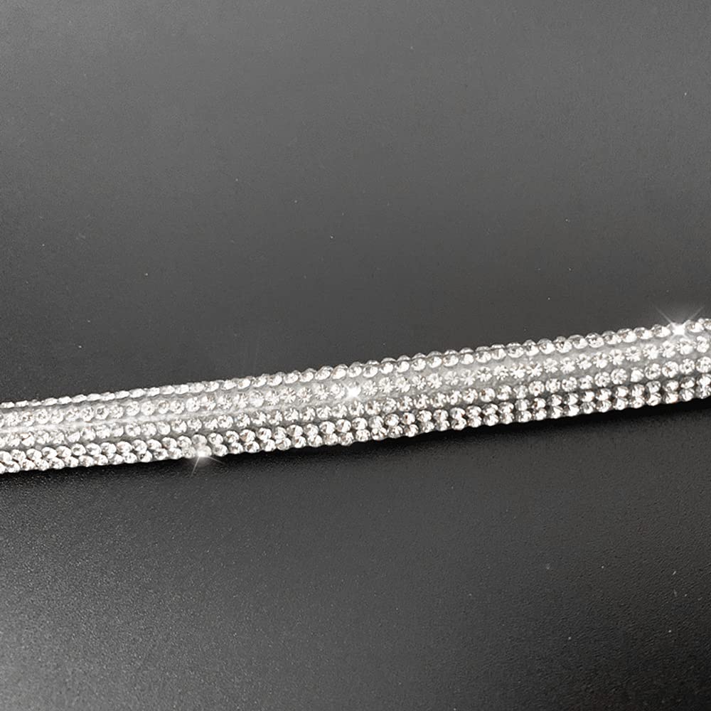 10PCS Universal Shiny U-Shape Air Vent Trim Decoration Strips - Bling Car AC Vent Outlet Molding for All Straight Vents (White) | Perfect for Car Interior Upgrade & Personalization