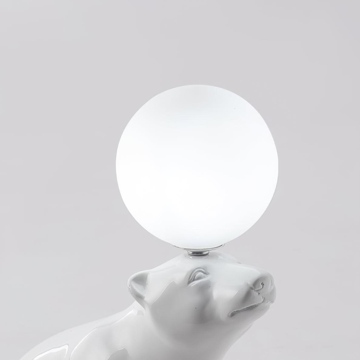 Polar Bear Table Lamp - Cute & Modern Night Light for Kids Room, Nursery, or Bedroom Decor - Perfect for Reading, Relaxing, and Creating Cozy Atmosphere