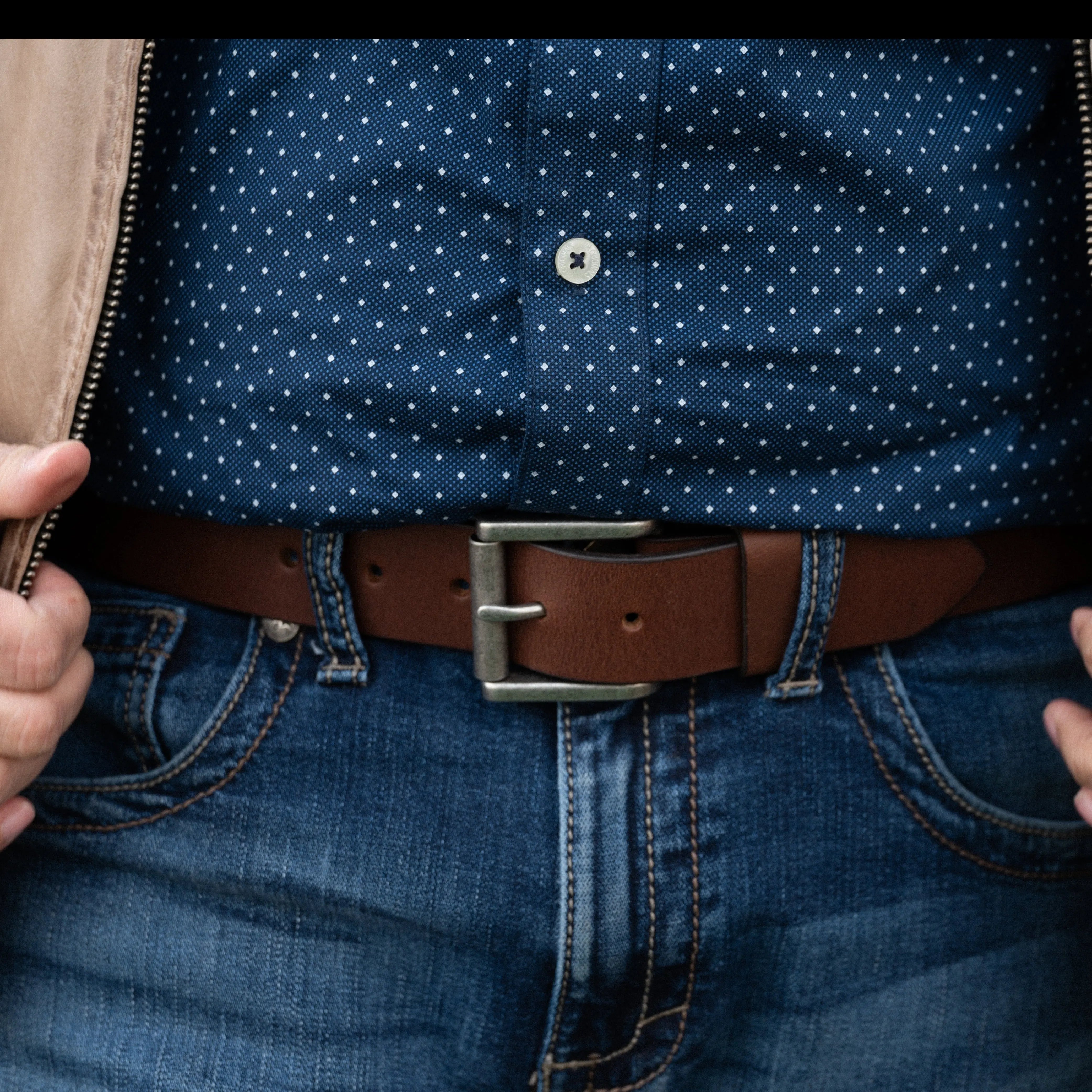 BOL Men's Genuine Leather Belt with Removable Buckle - Adjustable Dress & Casual Belt for Office, Jeans & Formal Wear
