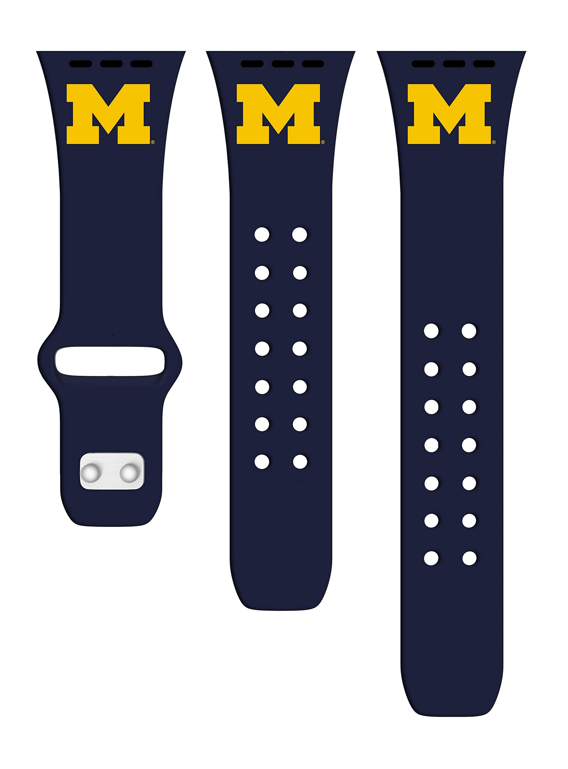 Affinity Bands Michigan Wolverines Silicone Sport Band for Apple Watch - Durable Fitness Tracker Accessory for Workouts, Running & Daily Wear