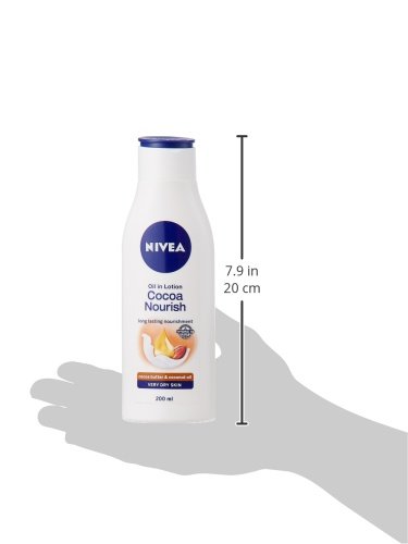 NIVEA Cocoa Nourish Oil-In Lotion for Dry Skin, 200ml - Deep Hydration Body Moisturizer with Cocoa Butter for Smooth & Soft Skin | Perfect for Daily Use, After Shower & Winter Care