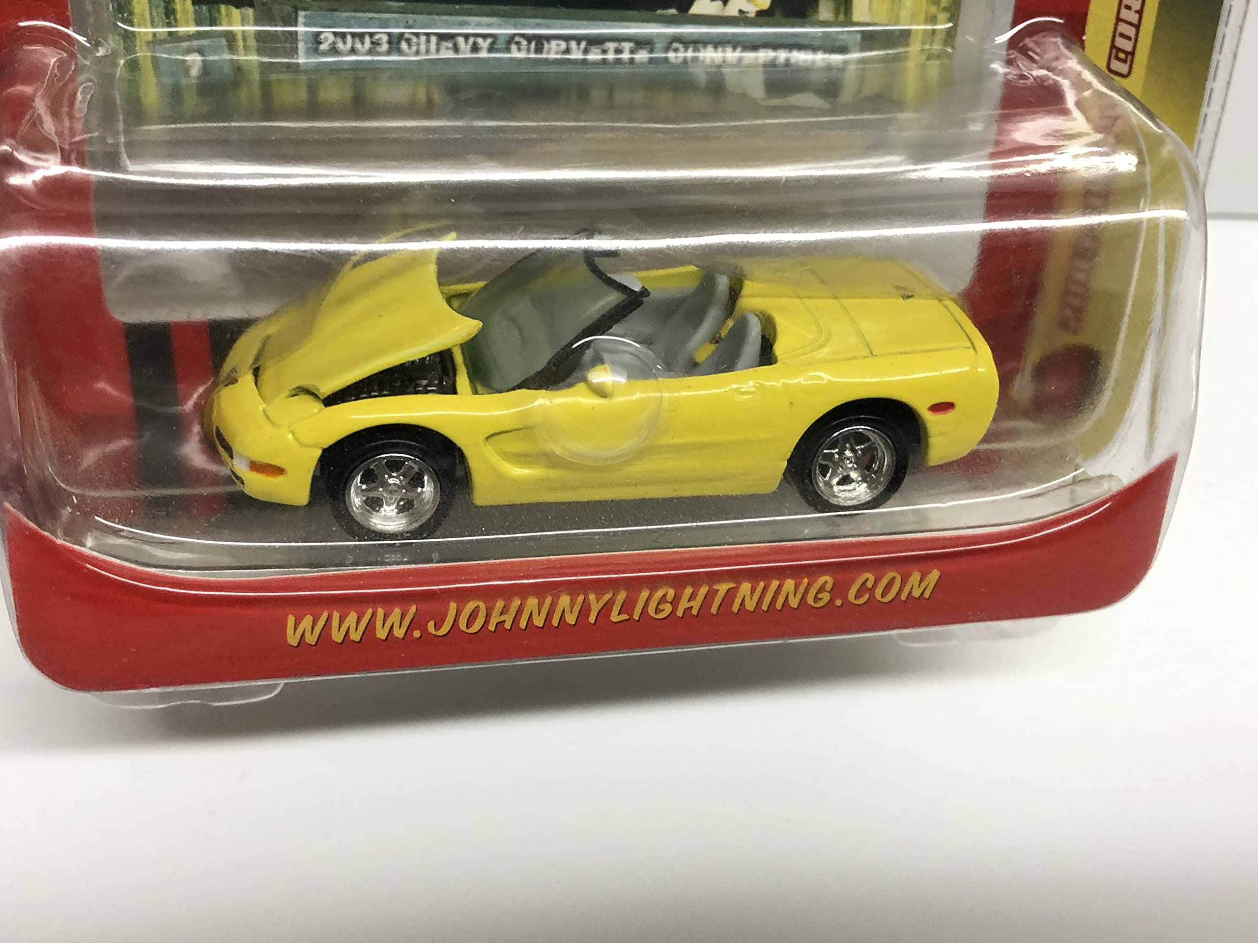 2003 Chevy Corvette Convertible Johnny Lightning 1:64 Scale Die-Cast Model Car - Modern Muscle Collectible for Display, Gifts & Racing Enthusiasts