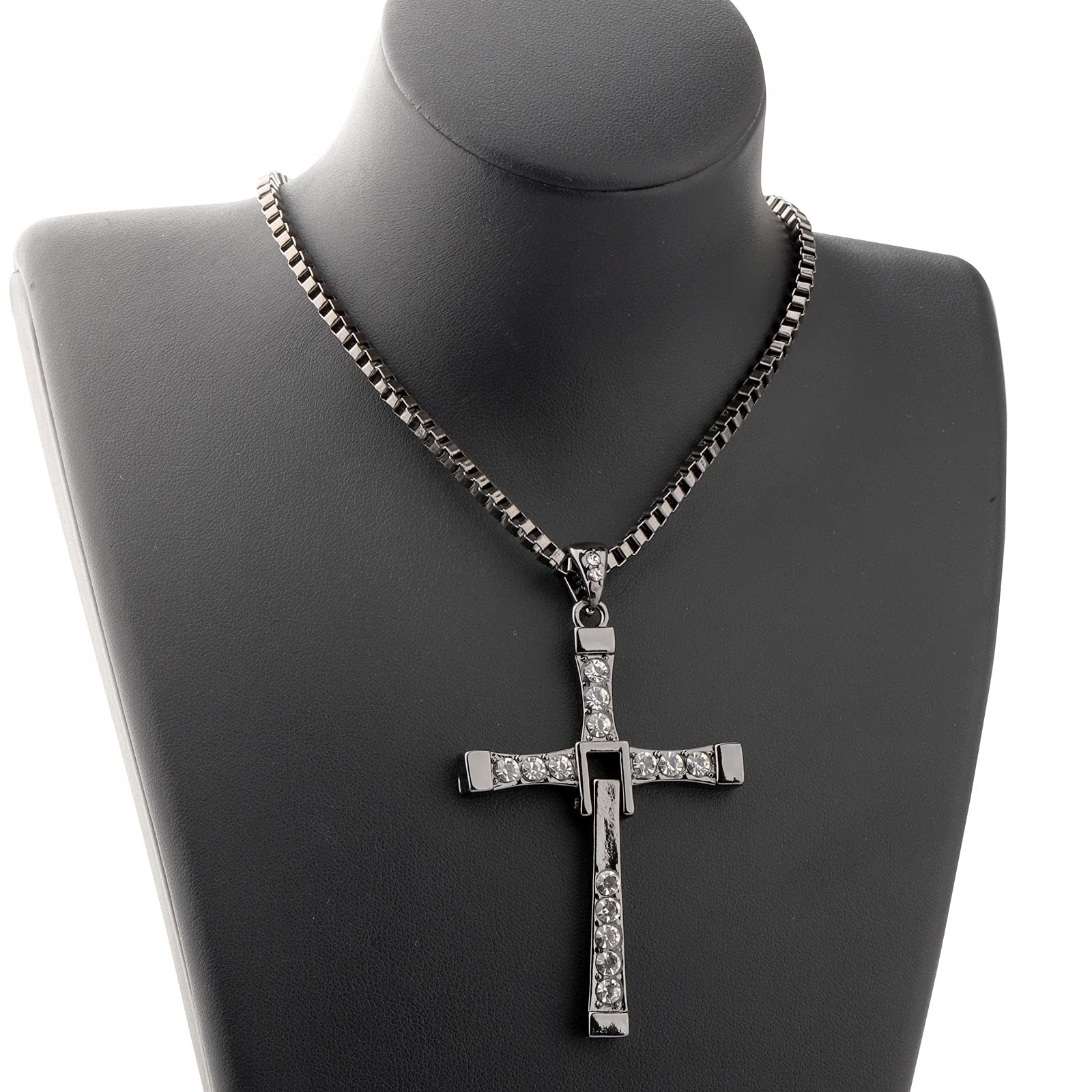 KEYCHIN Inspired Cross Necklace - Titanium Steel Pendant for Sports Enthusiasts & Movie Fans - Unisex Jewelry Gift for Men & Women - Perfect for Workouts, Casual Wear & Movie-Themed Events
