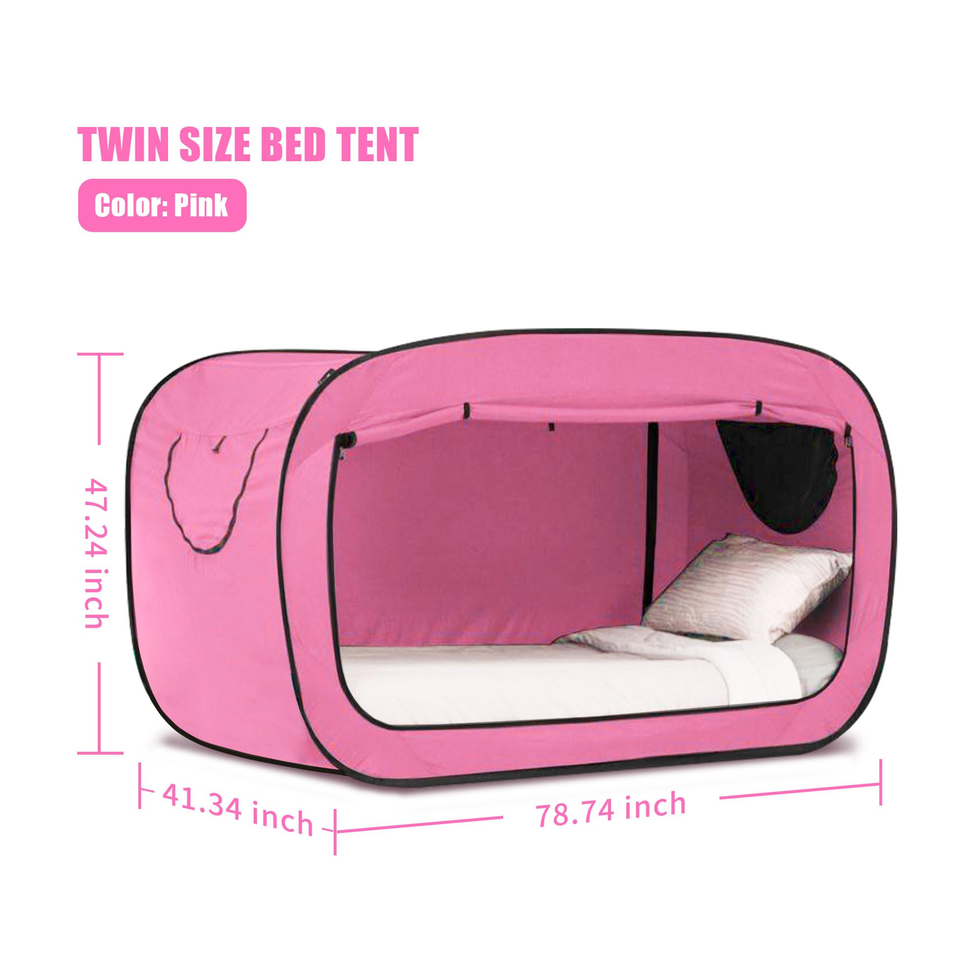 Portable Bed Canopy Tent for Kids & Adults - Breathable Indoor Sleeping Tent with 2 Doors, Privacy Space for Bedroom, Camping & Relaxation - Perfect for Sleepovers, Reading Nook & Personal Retreat