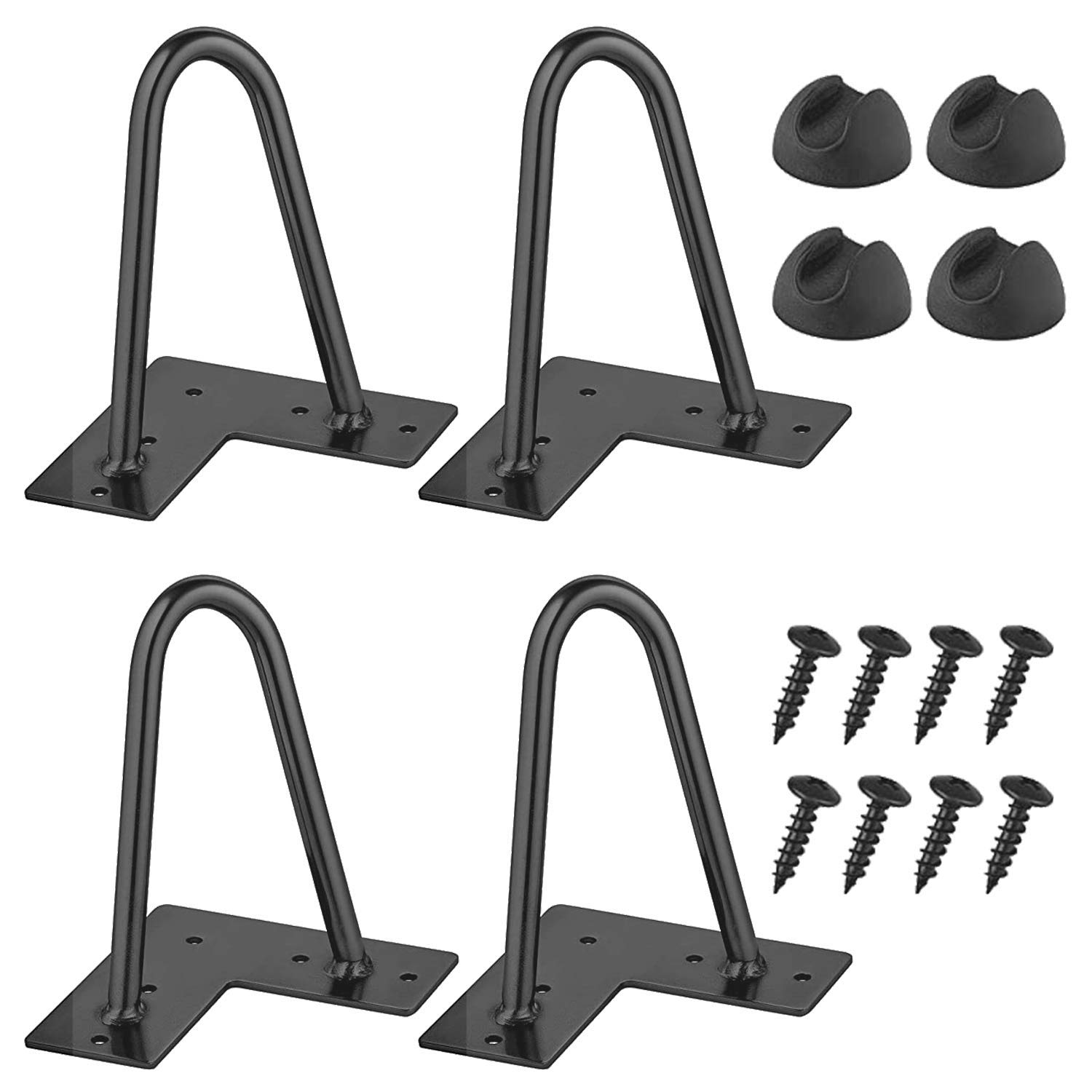 EconoHome 6 Inch Metal Hairpin Legs - Modern DIY Table & Desk Legs for Home Office, Dining, and Coffee Tables | Sturdy & Stylish Furniture Upgrade