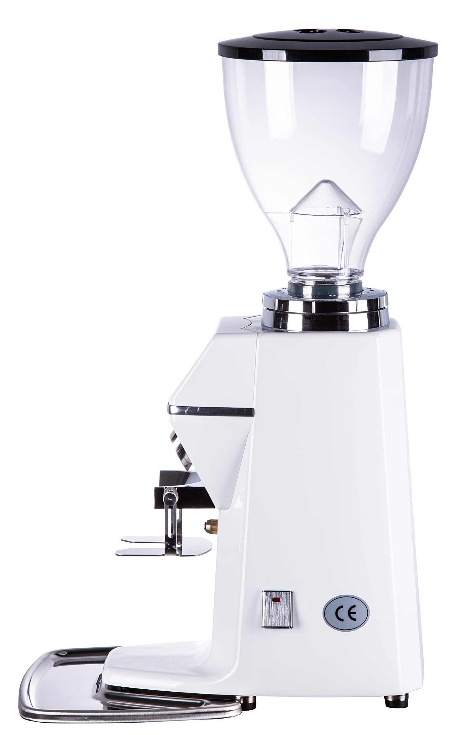 Fluir Touchscreen Doserless Coffee Grinder (White) - 65x28x39cm, 64mm Flat Burr - Perfect for Home Baristas & Specialty Coffee Shops