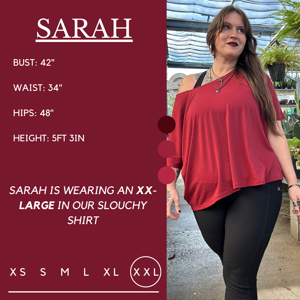 Comfy Slouchy Tee in Brick Red - Relaxed Fit Casual T-Shirt for Women | Perfect for Lounging, Weekend Outings & Layering