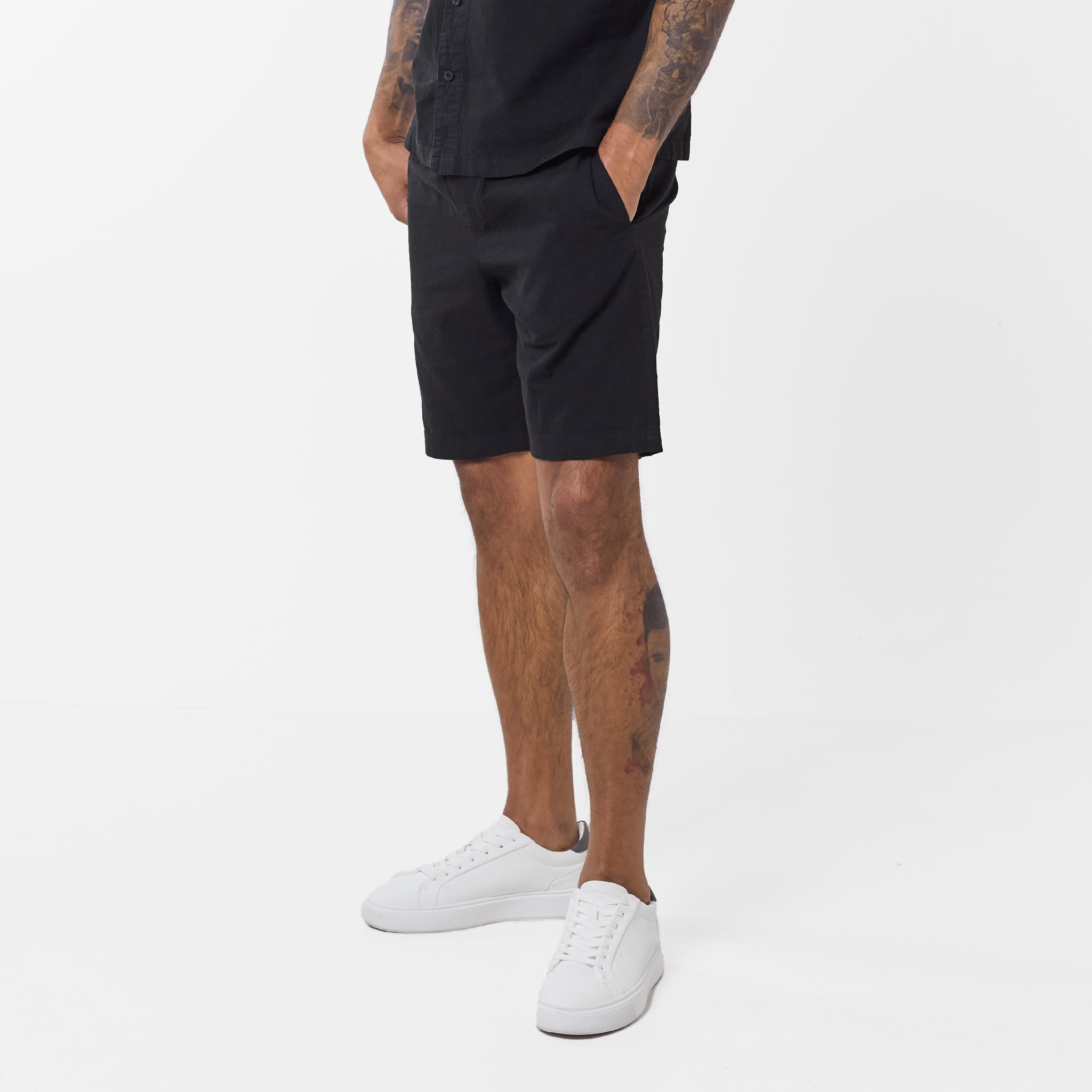 Premium Black Linen Twinset for Women - Soft & Breathable Summer Outfit for Casual Wear, Office, and Travel