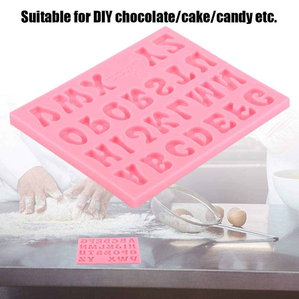 3D Alphabet Silicone Candy Molds for Baking Cake & Chocolate - 26 Letter Set - Perfect for Birthday Parties, Baby Showers & DIY Desserts