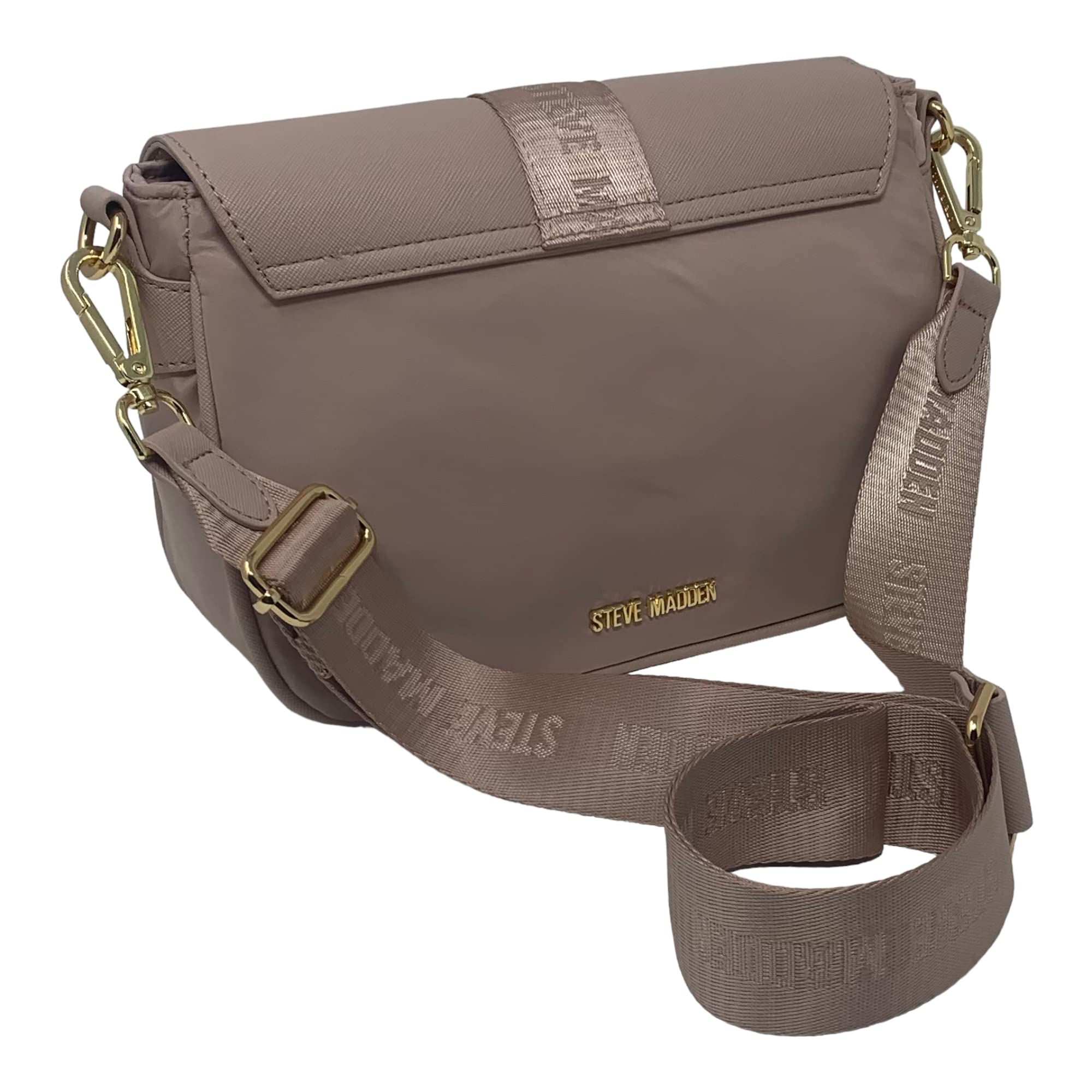 Steve Madden Bmotion Utility Crossbody Bag for Women - Stylish & Functional Small Shoulder Purse in Blush Pink | Perfect for Everyday Use, Travel & Casual Outings