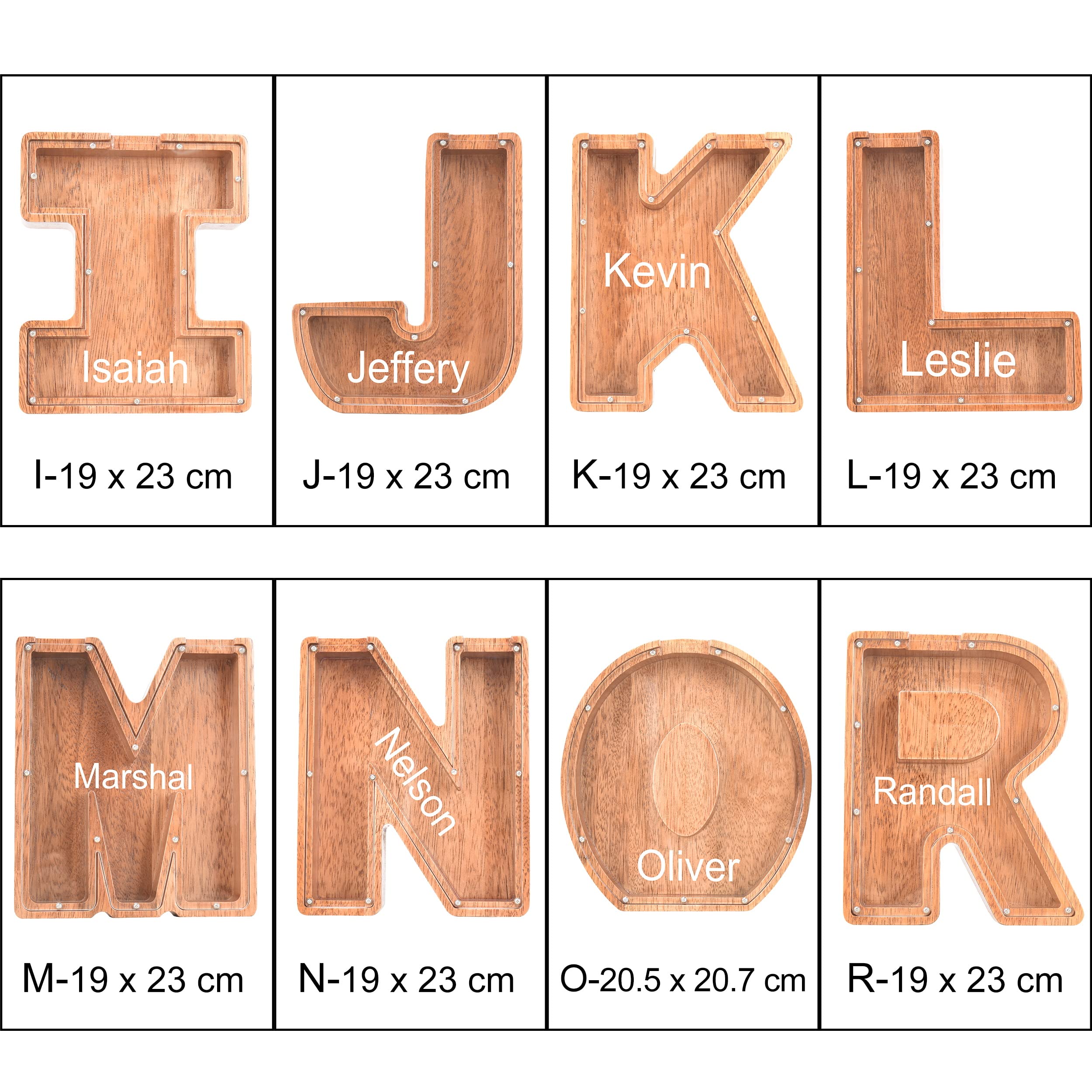 Personalized Wooden Piggy Bank with Letters - Custom Alphabet Coin Bank for Kids & Girls - Large Money Saving Box for Coins & Cash - Perfect for Birthday Gifts, Savings Education & Room Decor