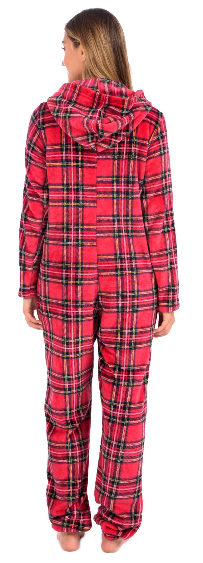 Body Candy Women's Plush Animal Hood Onesie Pajamas - Soft Fleece Adult Costume for Halloween, Christmas & Cozy Loungewear