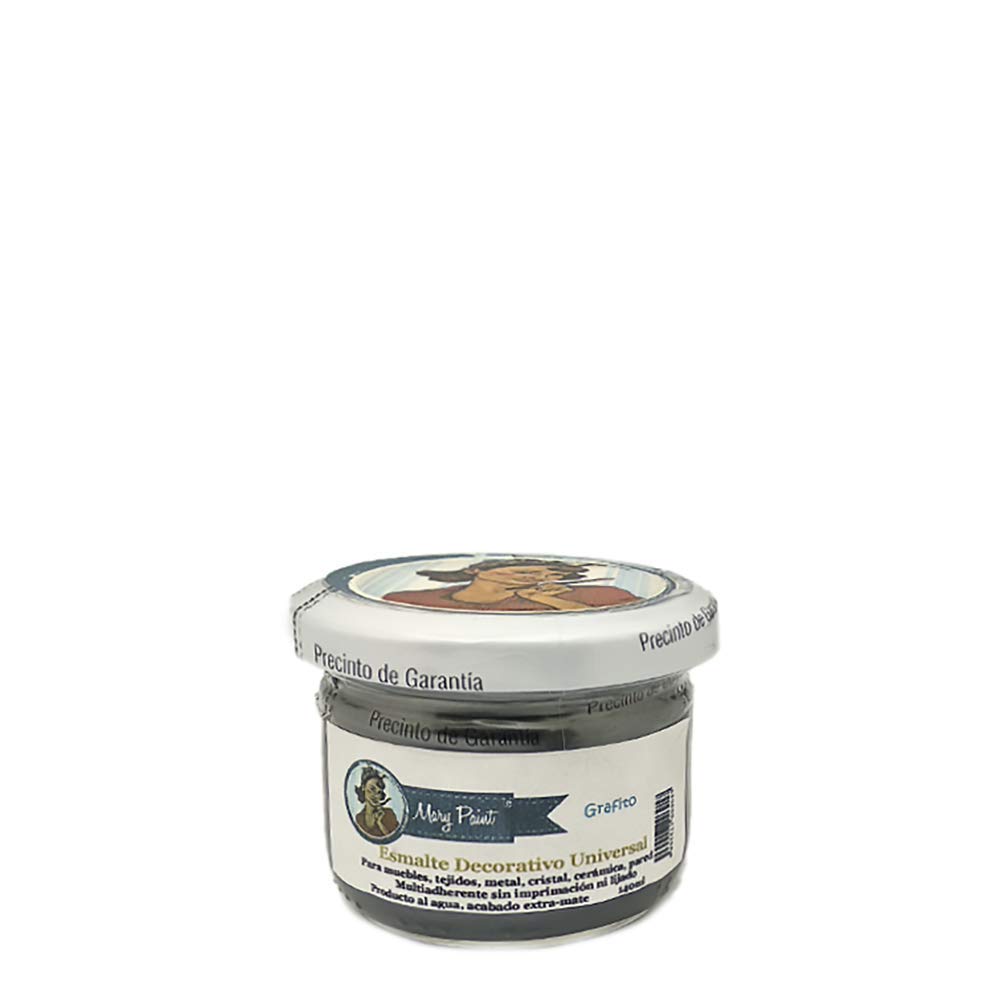 Mary Paint | Metallic Graphite Chalk Paint for Furniture - 140ml | DIY Home Decor, Wood Restoration & Vintage Furniture Makeover